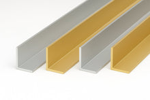 1m Anodised Aluminium Angle Trim - Silver and Gold Equal Corner Profile in 10mm to 30mm Sizes