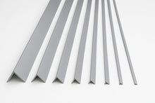 Light Grey PVC Corner Angle Trim 90° - Equal & Unequal Sizes in 1 m & 2.48 m Lengths