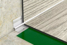 Silver Aluminium Inner Corner Stair Nosing for 3 mm LVT - 900 mm & 2500 mm