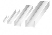 White PVC U Channel Edge Trim Profile - 1 Metre Rigid Plastic Board Edge Protector