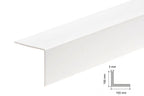 1m & 2.48m Length â€“ White PVC Corner Angle Trim 90Â° Plastic Equal & Unequal Edge Protector