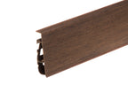 PVC Skirting Board Cable Cover 75 MM x 2500 MM Length Flexible Edge Wood Effect Profile Hi Line