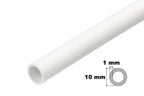 White Plastic Round Pipe Tube PVC - 1 m / 39.37 inch Length