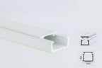 Mini Cable Trunking White -1m & 2.44m Length-  PVC Self-Adhesive Wire Conduit Plastic Cover