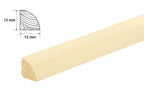 Pine Wood Quadrant Trim 10 MM 12 MM 20 MM x 1 M & 2.4 M Length Natural Moulding Decorative Flooring Edge Beading Strip