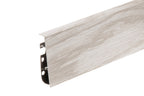 PVC Skirting Board Cable Cover 75 MM x 2500 MM Length Flexible Edge Wood Effect Profile Hi Line