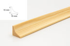Pine Wood Scotia Trim 15x15 MM & 20x20 MM x 1 M & 2.4 M Length Natural Moulding Decorative Skirting Edge Strip
