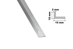 Natural Aluminium Extruded Angle Corner 1 M / 39.37" Length