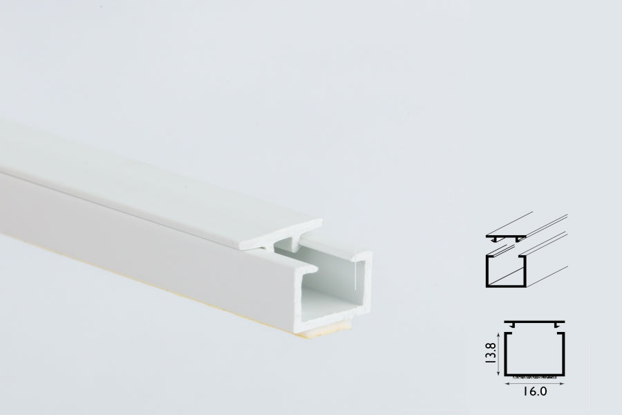 Mini Cable Trunking White -1m & 2.44m Length-  PVC Self-Adhesive Wire Conduit Plastic Cover