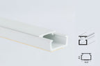 Mini Cable Trunking White -1m & 2.44m Length-  PVC Self-Adhesive Wire Conduit Plastic Cover