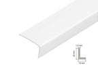 1m & 2.48m Length â€“ White PVC Corner Angle Trim 90Â° Plastic Equal & Unequal Edge Protector