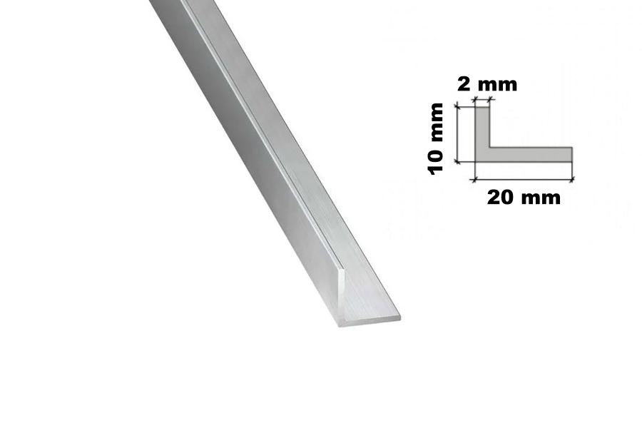 Natural Aluminium Extruded Angle Corner 1 M / 39.37" Length