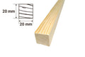 1m & 2.4m Length â€“ Planed Wooden Timber Beam Pine PSE Wood Strip Smooth Sawn Moulding Battens