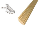 Pine Wood Scotia Beading 25x25 MM & 30x30 MM x 1 M & 2.4 M Length Smooth & Grooved Trim Moulding Strip