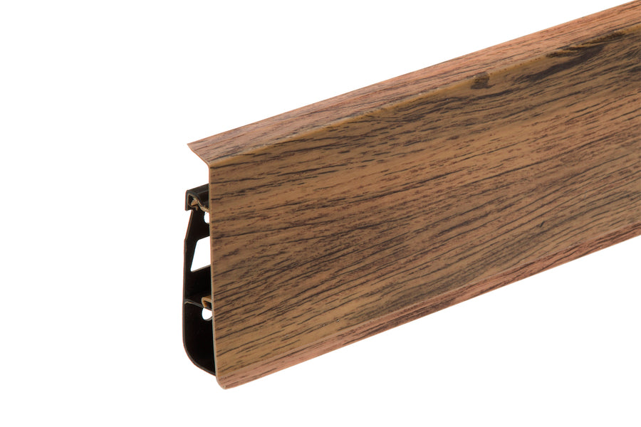 PVC Skirting Board Cable Cover 75 MM x 2500 MM Length Flexible Edge Wood Effect Profile Hi Line