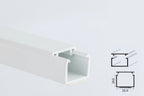 Mini Cable Trunking White -1m & 2.44m Length-  PVC Self-Adhesive Wire Conduit Plastic Cover