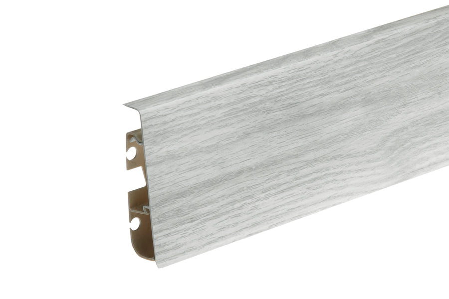 PVC Skirting Board Cable Cover 75 MM x 2500 MM Length Flexible Edge Wood Effect Profile Hi Line