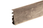PVC Skirting Board Cable Cover 75 MM x 2500 MM Length Flexible Edge Wood Effect Profile Hi Line