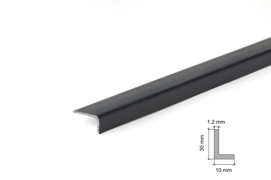 1m & 2.48m Length â€“ Anthracite PVC Corner Angle Trim 90Â° Plastic Equal & Unequal RAL 7016 Edge Protector