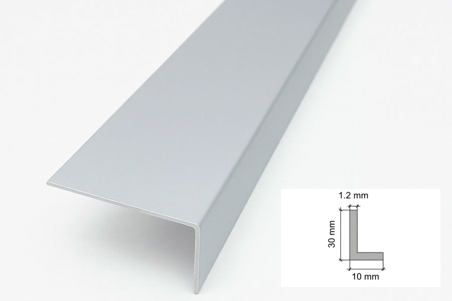 1m & 2.48m Length â€“ Light Grey PVC Corner Angle Trim 90Â° Plastic Equal & Unequal Edge Protector