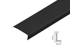 1m & 2.48m Length â€“ Black PVC Corner Angle Trim 90Â° Plastic Equal & Unequal Edge Protector