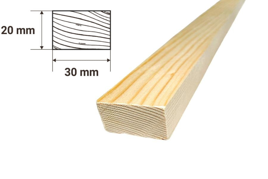 1m & 2.4m Length â€“ Planed Wooden Timber Beam Pine PSE Wood Strip Smooth Sawn Moulding Battens