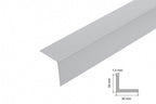 1m & 2.48m Length â€“ Light Grey PVC Corner Angle Trim 90Â° Plastic Equal & Unequal Edge Protector