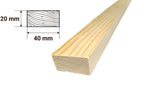 1m & 2.4m Length â€“ Planed Wooden Timber Beam Pine PSE Wood Strip Smooth Sawn Moulding Battens