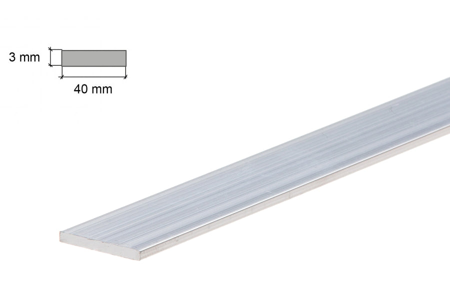 1m / 39.37" Length â€“ Natural Aluminium Flat Bar Plate