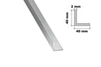 Natural Aluminium Extruded Angle Corner 1 M / 39.37" Length