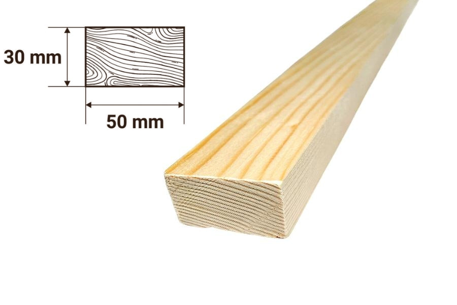 1m & 2.4m Length â€“ Planed Wooden Timber Beam Pine PSE Wood Strip Smooth Sawn Moulding Battens