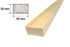 1m & 2.4m Length â€“ Planed Wooden Timber Beam Pine PSE Wood Strip Smooth Sawn Moulding Battens