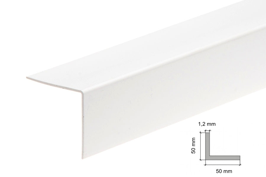 1m & 2.48m Length â€“ White PVC Corner Angle Trim 90Â° Plastic Equal & Unequal Edge Protector