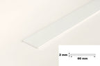 6m Length â€“ White PVC Flat Architrave Trim Plastic Bar Strip Roll Various Sizes