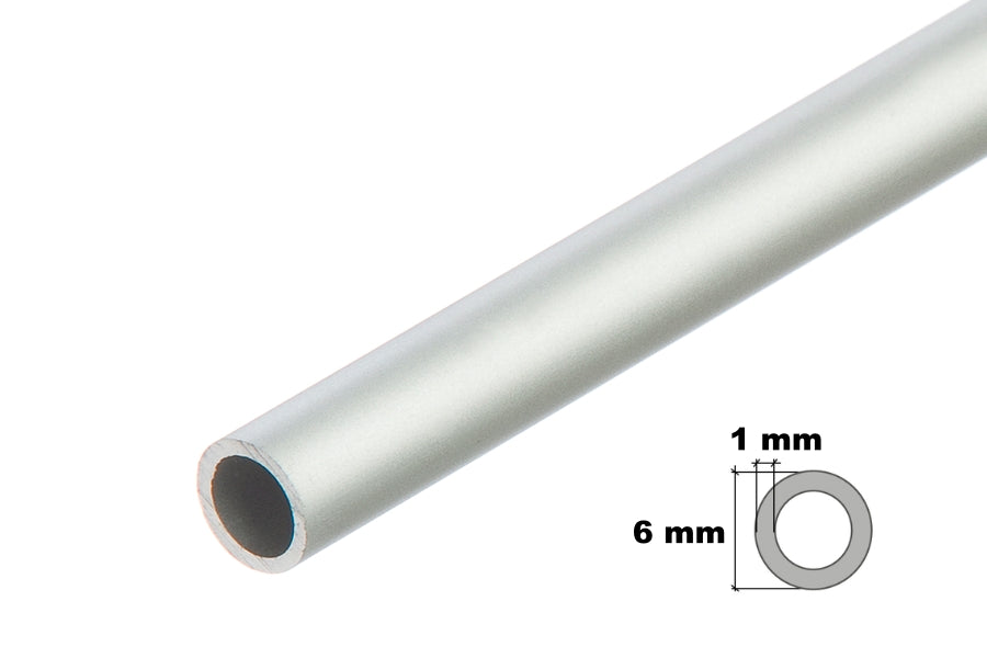 Natural Aluminium Round Tube Pipe 1 M / 39.37" Length