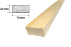1m & 2.4m Length â€“ Planed Wooden Timber Beam Pine PSE Wood Strip Smooth Sawn Moulding Battens