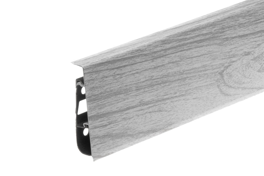 PVC Skirting Board Cable Cover 75 MM x 2500 MM Length Flexible Edge Wood Effect Profile Hi Line