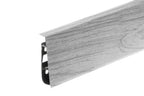 PVC Skirting Board Cable Cover 75 MM x 2500 MM Length Flexible Edge Wood Effect Profile Hi Line