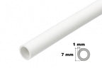 White Plastic Round Pipe Tube PVC - 1 m / 39.37 inch Length