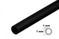 Black Plastic Round Pipe Tube PVC -1m / 39.37 Inch Length