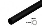 Black Plastic Round Pipe Tube PVC -1m / 39.37 Inch Length