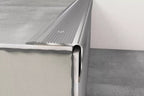 Anodised aluminium stair nosing 40 MMÃ—30 MM x 1.2 M & 2.4 M Length with anti-slip grooved surface - PS8