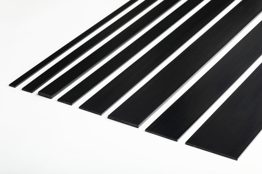 1m & 2.5m Length â€“ PVC Plastic Flat Bar Black White Anthracite Strip TW