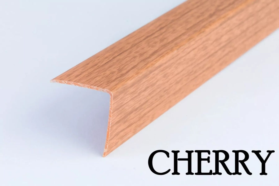 2.5m Length â€“ Wood Effect PVC Corner Angle Trim 90Â° Plastic Edge Protector Moulding