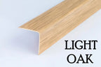 1m Length â€“ Wood Effect PVC Corner Angle Trim 90Â° Plastic Edge Protector Moulding