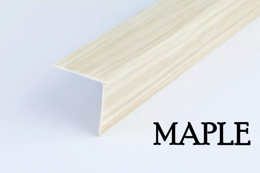 2.5m Length â€“ Wood Effect PVC Corner Angle Trim 90Â° Plastic Edge Protector Moulding