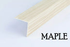 1m Length â€“ Wood Effect PVC Corner Angle Trim 90Â° Plastic Edge Protector Moulding