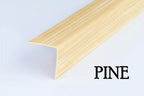 2.5m Length â€“ Wood Effect PVC Corner Angle Trim 90Â° Plastic Edge Protector Moulding