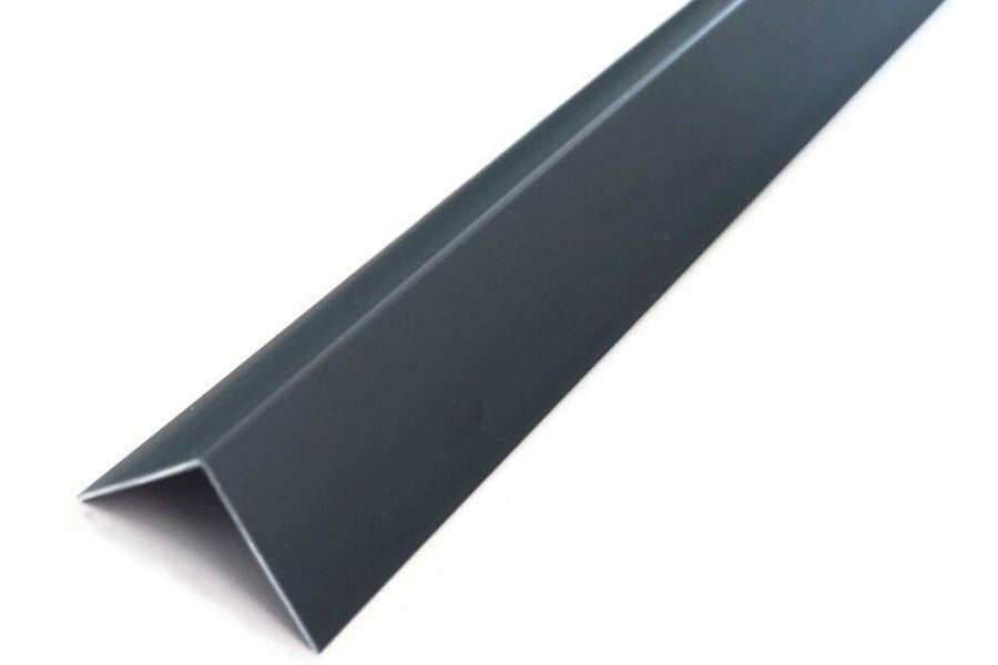 1m & 2.48m Length â€“ Anthracite PVC Corner Angle Trim 90Â° Plastic Equal & Unequal RAL 7016 Edge Protector
