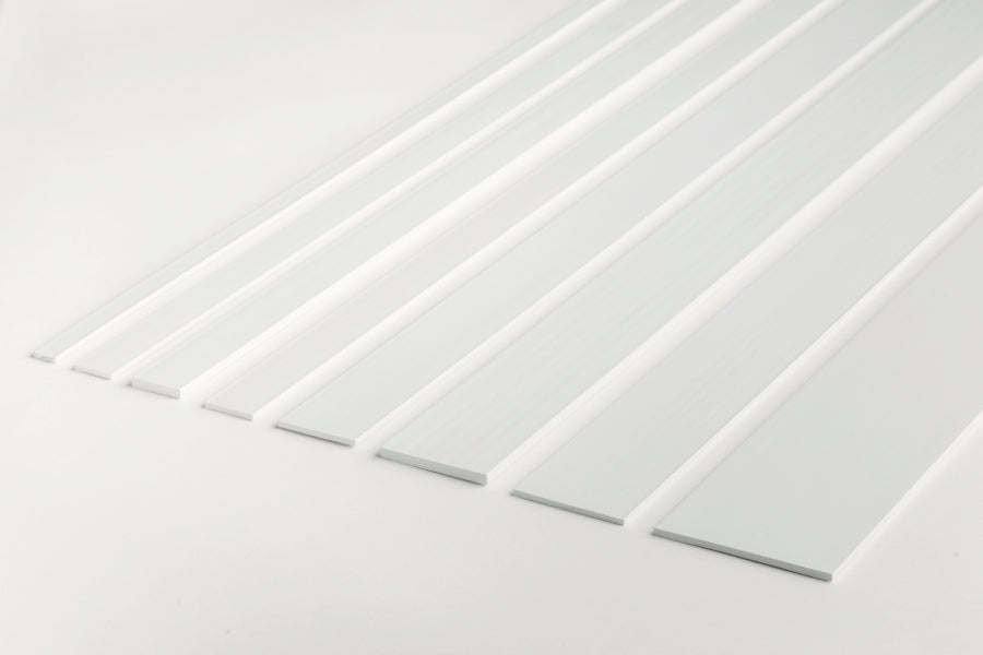 1m & 2.5m Length â€“ PVC Plastic Flat Bar Black White Anthracite Strip TW